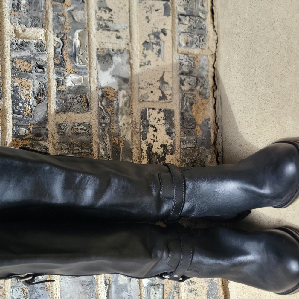 Coach Black Leather Sole High Boots